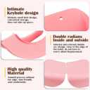 Adult Folding Toilet Seat Pad Plastic Washable Seat Cover with Foldable Design Portable Toilet Cushion for Home, Travel, and Office Use (Pink)