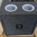 Pyramid 12" 1200W Car Audio Subwoofer - 2 Way Neon Bandpass Speaker System w/Blue Lights, DC 12V Input/4 Ohm/32Hz-1KHz Freq.Res w/Plexi-Glass Front Window & Silver Polypropylene Cone