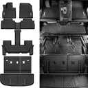 YITAMOTOR Floor Mats Fit for 2020-2025 Hyundai Palisade 7/8 Passenger, All Weather TPE Rear Trunk mat for Palisade Car Accessories, 1st & 2nd & 3rd Row & Backrest Mats & Cargo Liner, Black