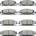 D1363 D1707 Front Rear Ceramic Brake Pads Set Fit For Cadillac Escalade/Escalade Esv,For Chevrolet Silverado 1500/Suburban/Tahoe,For GMC Sierra 1500,For GMC Yukon/Yukon XL