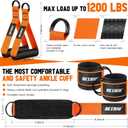 Heavy Resistance Bands for Working Out, 300lb Exercise Bands Workout Bands with Handles, Door Anchor, Ankle Straps, Home Gym Workout Equipment for Men Fitness Strength Training Stretching