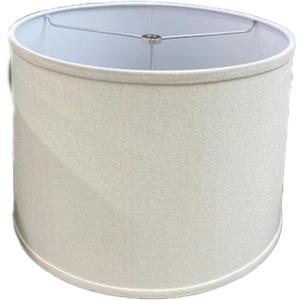 10" Top Diameter x 13" Bottom Diameter x 9" Slant Height with Washer (Spider) Attachment for Lamps with a Harp (Linen White)