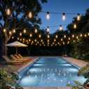 Minetom 34FT Solar String Lights Outdoor Waterproof, 9 LED S14 Shatterproof Bulb, Patio Lights with Remote Type-C Port Timable, 3 Light Modes Dimmable Solar String Lights for Outside, Yard, Camping
