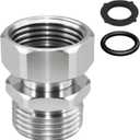 Garden Outdoor Hose Swivel Adapter, 3/4 GHT Male and Female, Water Pipe Connectors with Washer