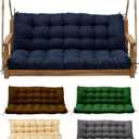 Yddsky Porch Swing Cushions,Waterproof Bench Cushion for Outdoor Furniture,2-3 Seater Replacement Thickened Swing Cushion with Ties,Patio,Outdoor,Backyard and Garden（60x40,Navy Blue, 60x40in