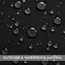 MIULEE Pack of 2 Outdoor Waterproof Pillow Covers - Decorative Farmhouse Square Solid Color for Patio, Tent, Bed, Sofa, Living Room - 40 * 40 * 2 Black