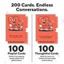 Conversation Cards for Couples - 200 Relationship-Building Questions & Challenges, Card Game to Deepen Connection for Adult Partners (Red)