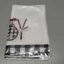 Artoid Mode Black White Buffalo Plaid Xmas Trees Joy Christmas Kitchen Towels Dish Towels, 18x26 Inch Seasonal Winter Decoration Hand Towels Set of 2