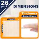 Basswood Sheets 12 x 12 x 1/8 Inch, 26 Packs Plywood Sheets Unfinished Wood for Crafts 3mm Thick Basswood for Laser Cutting, DIY Architectural Models, Engraving, Wood Burning, Painting