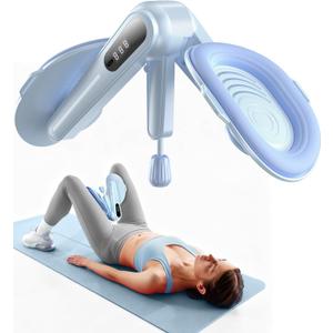 Thigh Trainer with Resistance Adjustment, Pelvic Floor Exercise Devices with LED Display, Inner Thigh Exerciser with Soft EVA Padding, Kegel Exerciser for Women