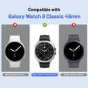 2 x 6-Pack Screen Protector for Samsung Galaxy Watch 8 Classic 46mm, 9H Tempered Glass, HD-Clear, Anti Scratch, Bubble Free, Easy Installation