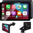 Wireless CarPlay Android Auto 7" HD Touch Screen Car Stereo, Navigation Radio Video Player with Bluetooth, WiFi, Voice Control Festival Gift