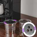 Stainless Steel Reusable Coffee Pods with 3 Holes, For Compatible with Ninja Coffee Maker, compatible with Ninja Coffee Makers (CFP201, CFP300, CFP301, CFP305, CFP307, CFP400) (2)