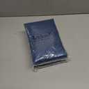 2 x Lecloud Leia Dusty Blue Sheer Valance for Windows 14 Inch Length 2 PCS, Dual Rod Pockets Living Room Bedroom Short Curtains, Jacquard Clip Textured Leaf Window Treatments, 40 W x 14 L