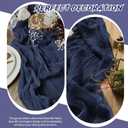 10 Pack Navy Blue Cheesecloth Table Runner 17x108 Inch Boho Gauze Cheese Cloth Table Runners for Wedding Party Baby Shower Birthday Home Decor