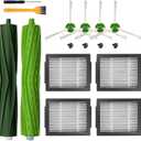 Replacement Parts for Roomba iRobot i7 i7+ i3 i3+ i4 i4+ i5 i5+ i6 i6+ i8 i8+ E5 E6 E7 I,E &j7 j6 j5 and Plus Version,(1 Set Rubber Brush,4 Side Brush)