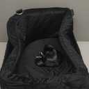 Vivifying Dog Car Seat for Small & Medium Dogs, Detachable & Washable Booster Seat for Pets Up to 30lbs, Travel Bed with Storage Pockets and Safety Belt Black