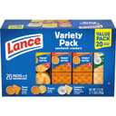 Lance Sandwich Crackers, Variety Pack, 3 Flavors, 20 Individually Wrapped Packs, 6 Sandwiches Each (EXP 12/20/25)