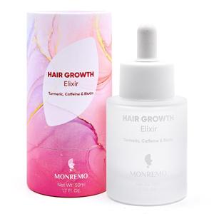 Hair Growth Serum with Turmeric, Caffeine & Biotin – Fast-Absorbing Hair Thickening Serum & Scalp Treatment for Men & Women – Lightweight Vegan Formula for Thinning, Weak Hair Regrowth