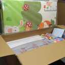 Baby Playpen 79" X 71", LUTIKIANG Play Yard for Babies and Toddlers with Mat, Safety Extra Large Baby Fence Area, Indoor & Outdoor Kids Activity Play Center with Anti-Slip Suckers and Zipper Gate. (Grey)