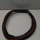 Car Steering Wheel Cover, Anti-Slip, Safety, Soft, Breathable, Heavy Duty, Thick, Full Surround, Sports Style (Black with Red line) 38/8,2