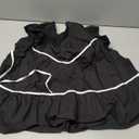 Cicy Bell Womens Ruffle Babydoll Tank Tops Summer Cotton Peplum Mock Neck Blouses Trendy Casual Pleated Bow Shirts (Large, Black)