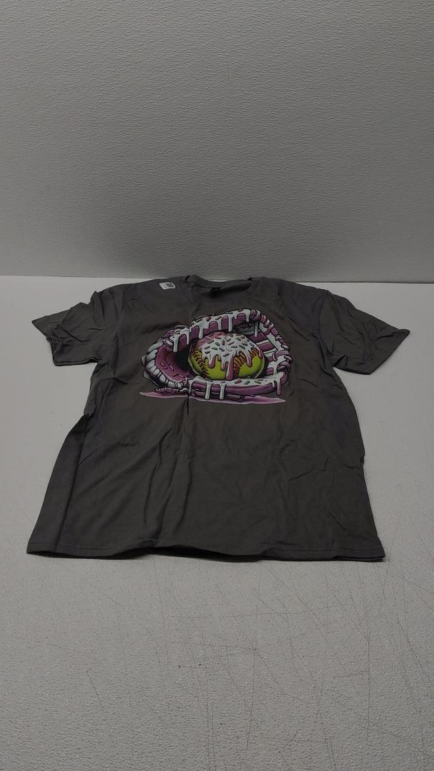 Softball Drip Ice Cream Sprinkles Softball Glove T-Shirt, Size L, Grey