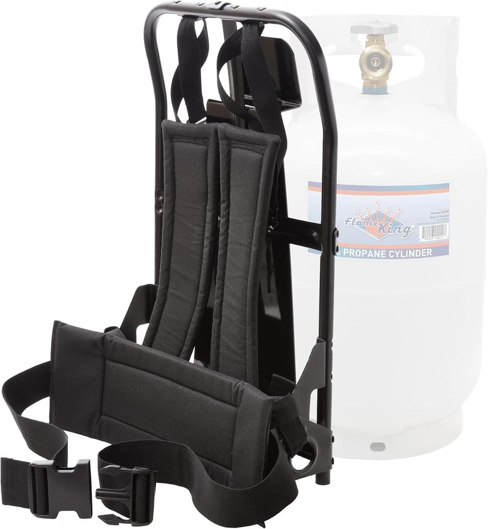 Flame King Propane Tank Alice Frame Backpack Carrier for 10LB Cylinder and Weed Torch
