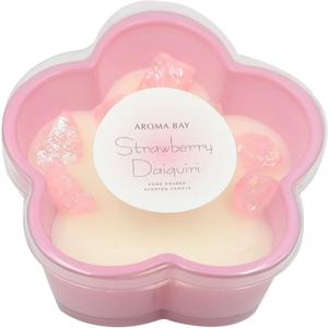 12.5oz Strawberry Daiquiri Scented Candle with Crystals Inside, Flower-Shaped Cute Glass Candle Gift, 45 Hour Burn Time, Pink Gifts Candles for Women, Valentine Candles, Best Friend Candle