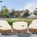 ANartcle Patio Coffee Table Cover, 600D Waterproof Heavy Duty Rectangular Outdoor Table Cover,Patio Furniture Covers,48 x 28 x 16 inch,Beige&Brown.