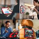 Scnioy Case for iPad 10th Generation 10.9 Inch (2022), iPad (A16) 11th Generation 11 Inch (2025), Rugged i Pad Case 10th Gen with 360°Rotating Stand Screen Protector Pen Holder Shoulder Strap, Red