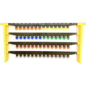 JZBZ Beekeeping Queen Cell Cup Holder Frame Bar Set and 50 pcs Queen bee Rearing Cell Cups for Apiculture