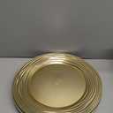13 Inch Round Charger Plates, Set of 6, Dinner Chargers Bulk Wedding (Gold)