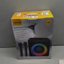 Karaoke Machine with 2 Wireless Rechargeable Microphones: Portable Bluetooth Speaker for Adults & Kids - PA System with Lights Supports TWS/TF Card/USB/AUX for Home Party