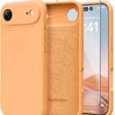 Magnetic for iPhone Air Case, Compatible with MagSafe, [Full Camera Protection][Screen Protector] Silicone Shockproof Protective Phone Case for iPhone 17 Air 6.5", Cantaloupe