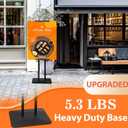 Poster Stand Heavy Duty - Double-Sided Pedestal Poster Stands for Display, Adjustable Metal Poster Board Stand Height Up to 80", Outdoor Floor Standing Sign Holder for Banner Foam, 1 Pack