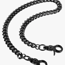 Waist Chain Heavy Duty Metal Keychain Punk Wallet Chain Hip Hop Keyholder Round Clasp Goth Keyring
