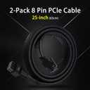 YEZriler 2-Pack 8 Pin PCIe Cable for EVGA Power Supply, PCIe 8 Pin Male to (6+2) Male PCI Express Power Adapter Sleeved 25-inch (63cm)