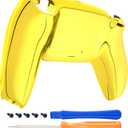 eXtremeRate Chrome Gold Glossy Bottom Shell for DualSense 5 Controller, Custom Back Housing for PS5 Controller, Replacement Back Shell Cover for Playstation 5 Controller