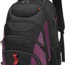 Boavan Laptop Backpack for men, 17.3 inch Laptop Bag with USB Port, Waterproof Travel Work Backpack Purse, Anti-Theft Teacher Nurse Doctor Casual Bookbags Office Business backpackBlack& Purple
