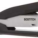 Bostitch Office Executive Metal Desktop Stapler, 3 in 1 Spring Powered Stapler, One Finger, Staple Storage Compartment & Staple Remover, Includes 210 Staples, 28 Sheet Capacity, Black/Gray