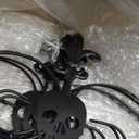 Otoolling 4 Pcs Halloween Fence Decoration 19"x20", Skull