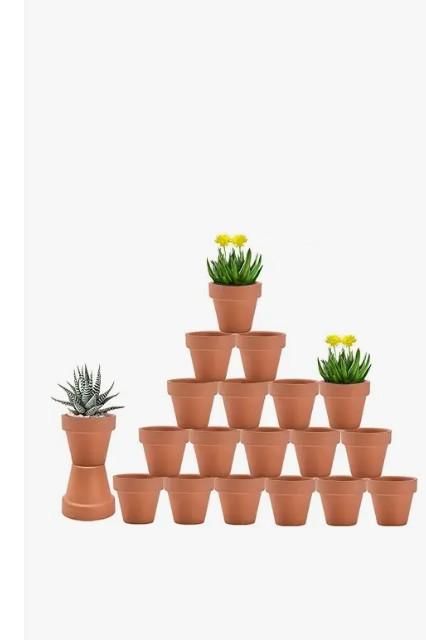 vensovo 3 Inch Terra Cotta & Terracotta Pots with Drainage  20 Pack Clay Flowerpots, Succulent Nursery Planter Great for Plants, Crafts, Wedding Favor