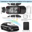 8PCS Windshield Sun Shade Custom Fit for 2021-2024 2025 2026 Kia K5, GT-Line, GT, Sedan Accessories Foldable Sunshade Side Rear Window Shade Cover Full Set Privacy Protection Keeps Car Cool