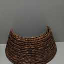 28in Christmas Tree Collar - Woven Hyacinth Tree Collars for Artificial Trees - Rattan Rustic Farmhouse Basket for Tree Base Cover with Cord Cut-Out for 6ft 7.5ft Tree (Brown)