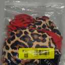 ShawGobow Womens 3 Piece Leopard Bikini Set,Triangle String High Cut Thong Sexy Swimsuit & Coverup Skirt,Pool Party Outfit, Large