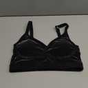 Lover-Beauty Wireless Bras for Women Deep V Neck Sexy Bralettes Full Coverage Push Up Bra, S, Black