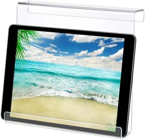 Jetec Treadmill Book Holder, Clear Acrylic Reading Rack for Treadmill Tablet Rack Universal Holder, for Tablet Magazines Books for Gym Exercising(9 x 8 x 1.5 Inches)