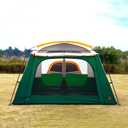 KTT Extra Large Tent 10-12-14 Person(B),Family Cabin Tents,2 Rooms,3 Doors and 3 Windows with Mesh,Straight Wall,Waterproof,Double Layer,Big Tent for Outdoor,Picnic,Camping,Family Gathering