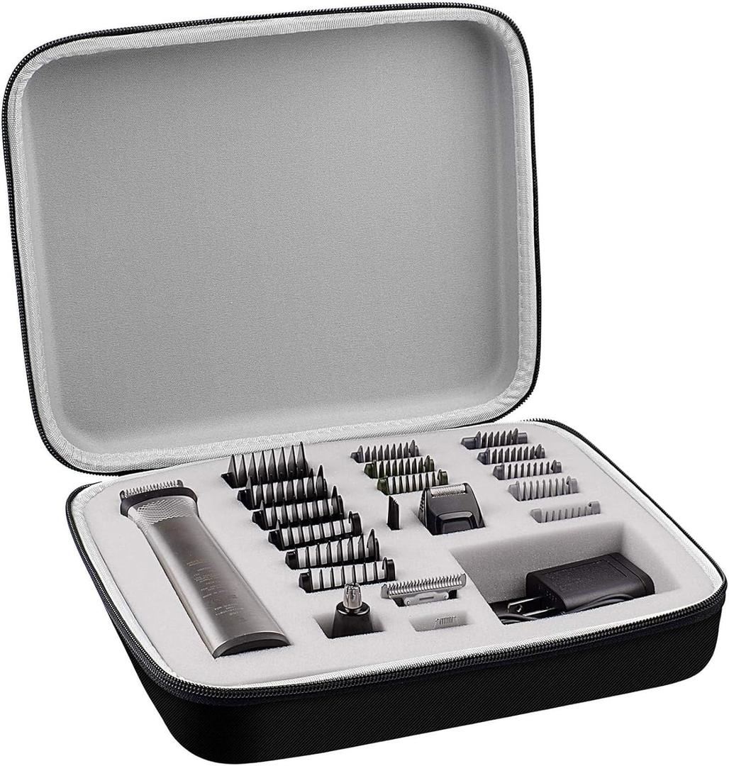 Case Compatible with Philips for Norelco Multigroom Series 7000 5000 Men's Grooming Kit with Trimmer MG7750/49 MG7910/49 MG9510/60. Storage Holder for Attachment Trimmer & Accessories (Box Only) (Grey Inner)